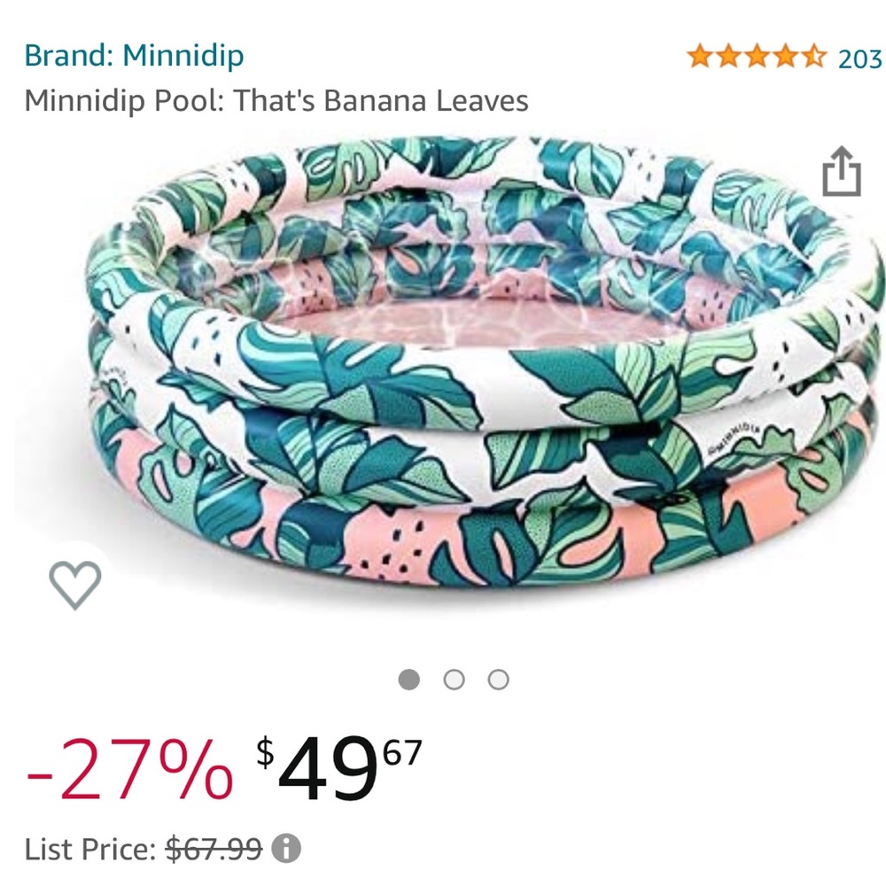 Brand New MINNIDIP “That’s Bananas” inflatable pool